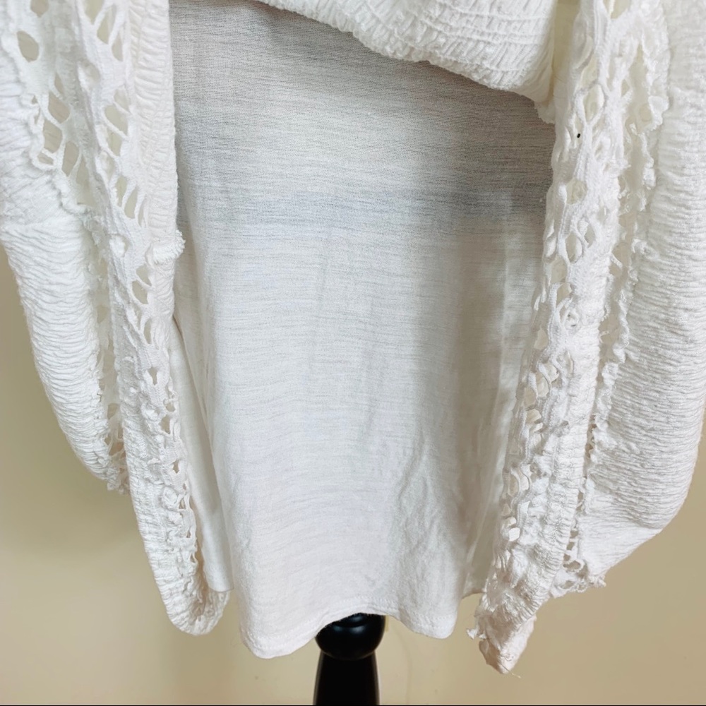 Free People | White Lace Boho Dress Size Medium - Picture 6 of 8
